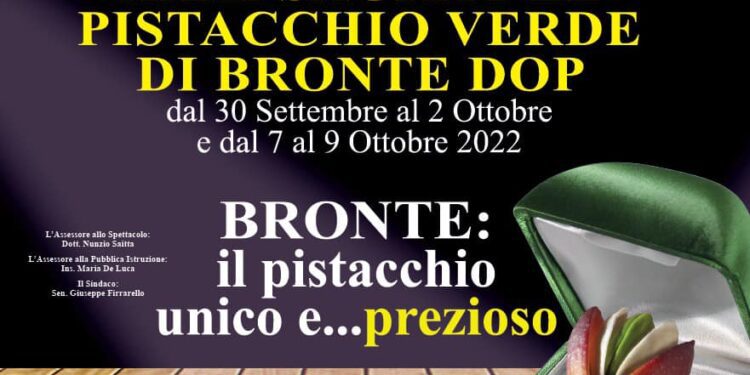 BRONTE: IL PROGRAMMA DELLA SAGRA DEL PISTACCHIO, EVENTI, DEGUSTAZIONI E IL CONCERTO DI CLEMENTINO