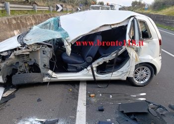 ADRANO: SCONTRO AUTO – CAMION FERITO 46ENNE DI RANDAZZO – LE FOTO